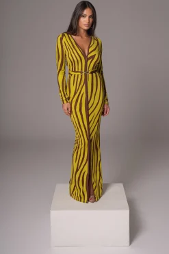 Lime Print Juki Maxi Dress*JLUXLABEL Fashion