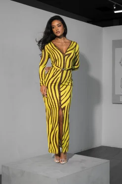 Lime Print Juki Maxi Dress*JLUXLABEL Fashion