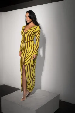 Lime Print Juki Maxi Dress*JLUXLABEL Fashion