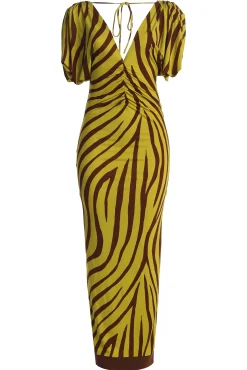 Lime Print Occasion Print Maxi Dress*JLUXLABEL Best