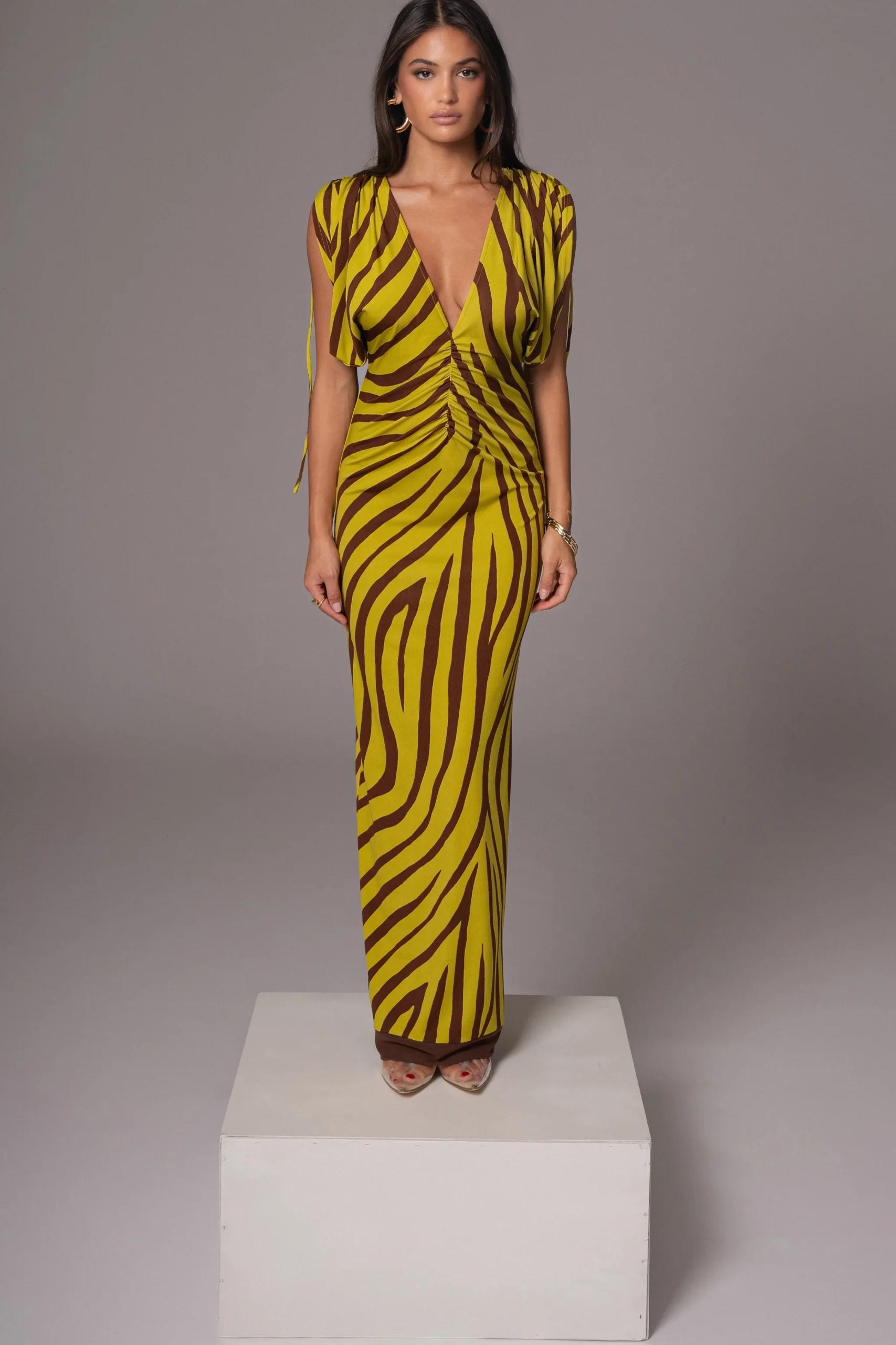 Lime Print Occasion Print Maxi Dress*JLUXLABEL Best