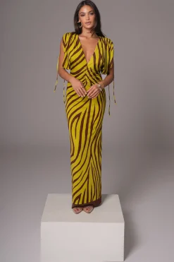 Lime Print Occasion Print Maxi Dress*JLUXLABEL Best