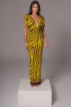 Lime Print Occasion Print Maxi Dress*JLUXLABEL Best