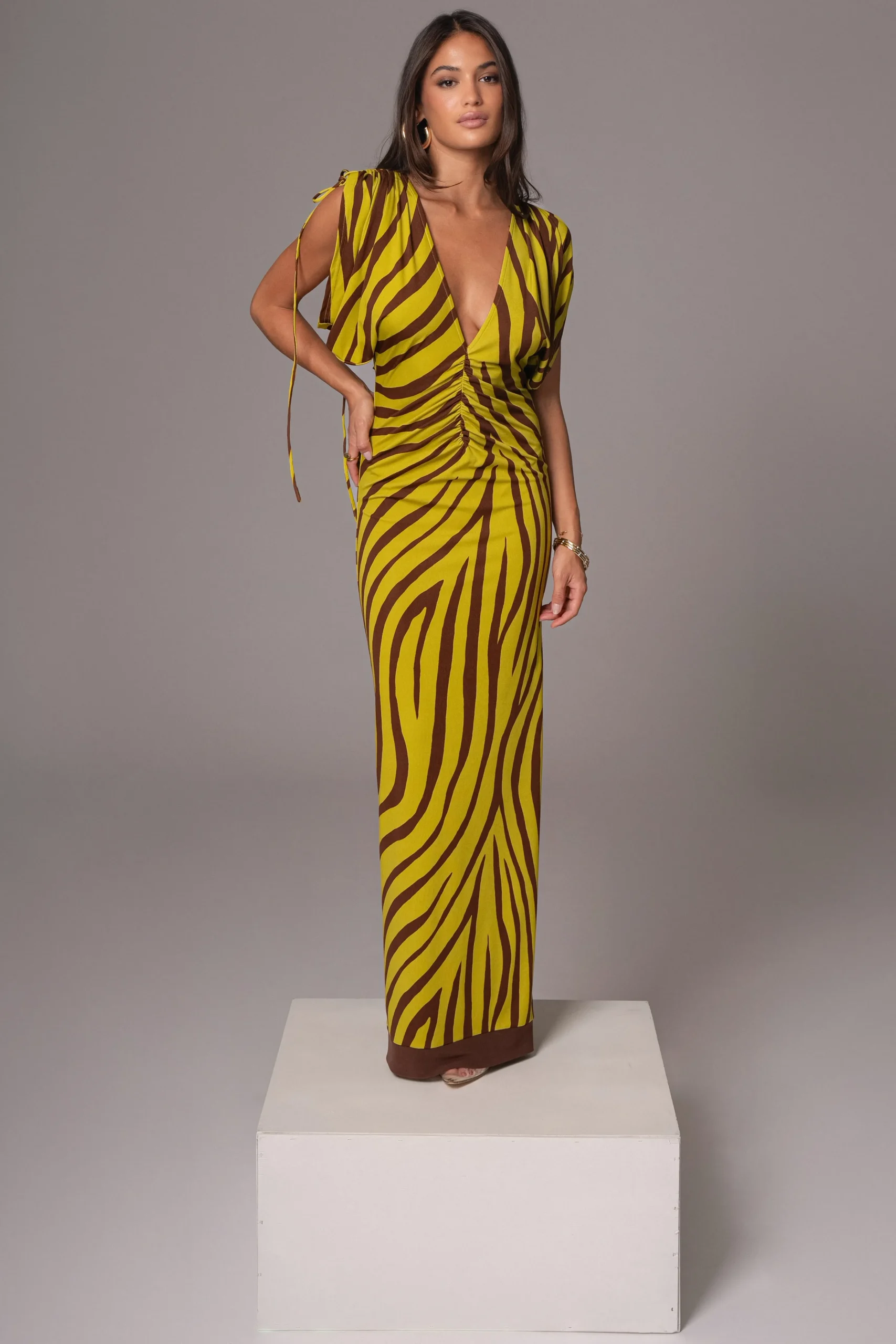 Lime Print Occasion Print Maxi Dress*JLUXLABEL Best