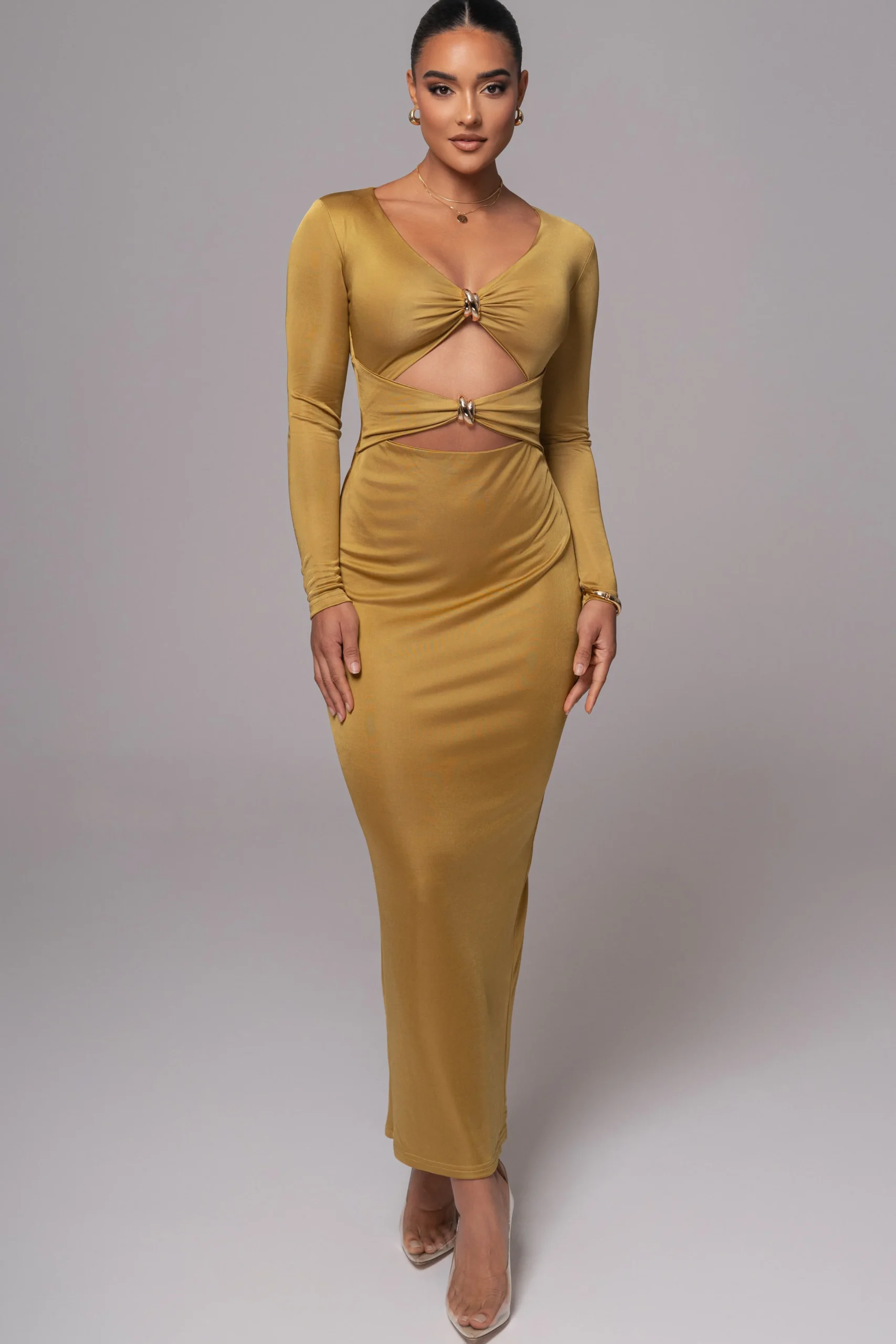 Lime Soiree Cutout Maxi Dress*JLUXLABEL Outlet