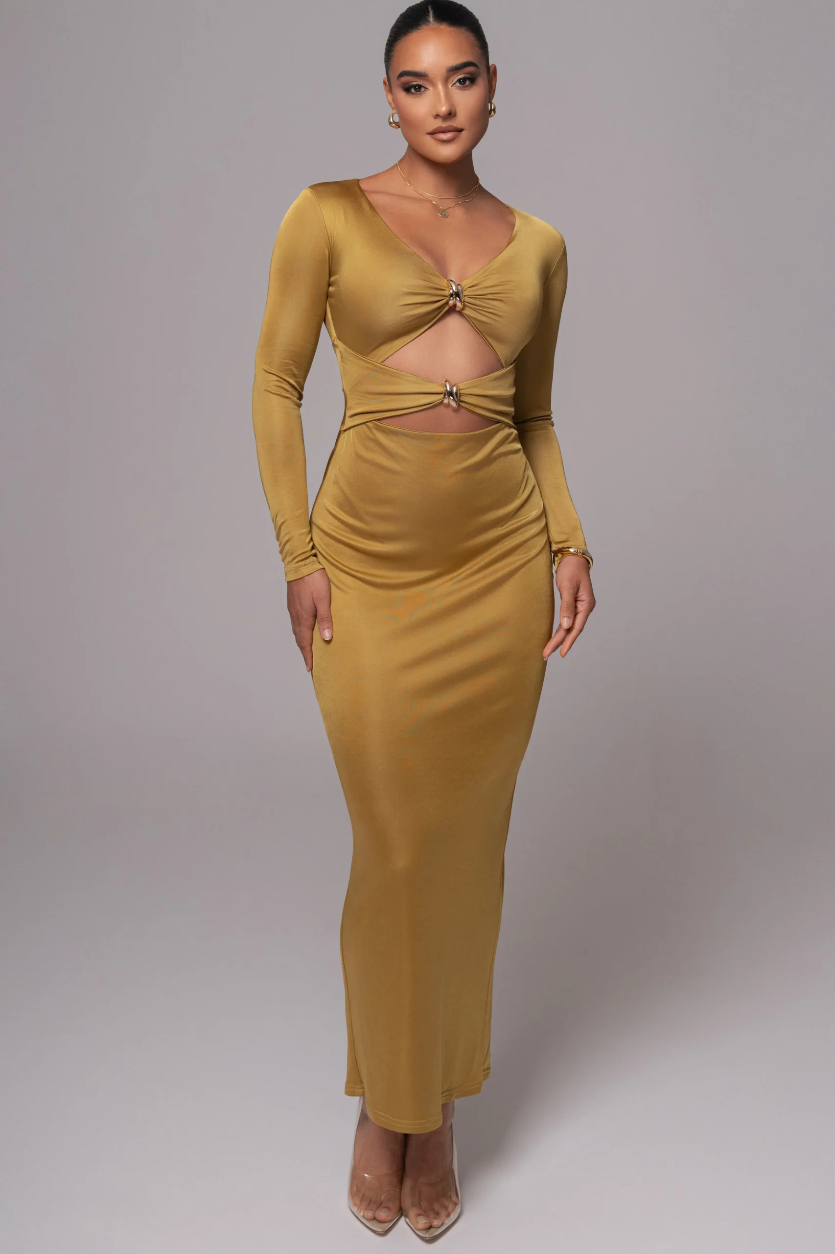 Lime Soiree Cutout Maxi Dress*JLUXLABEL Outlet