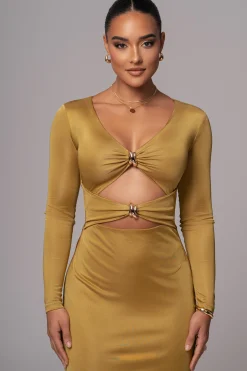 Lime Soiree Cutout Maxi Dress*JLUXLABEL Outlet