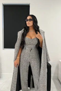 Lt. Grey Stay Sharp Tweed Trouser*JLUXLABEL New