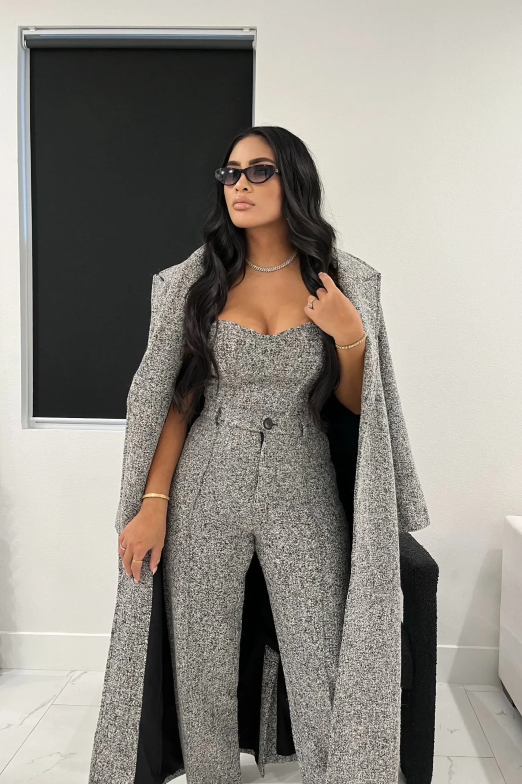 Lt. Grey Stay Sharp Tweed Trouser*JLUXLABEL New