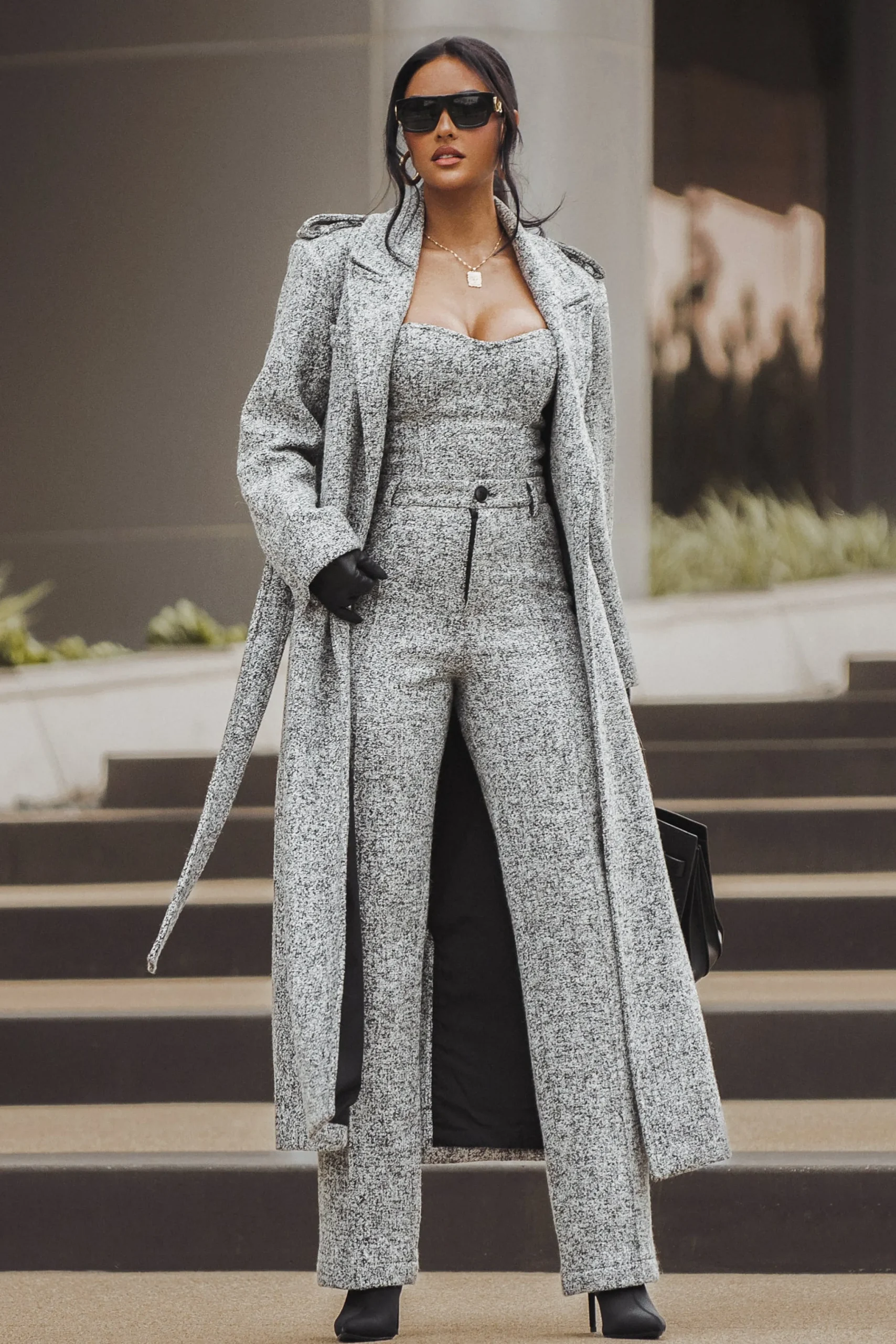 Lt. Grey Stay Sharp Tweed Trouser*JLUXLABEL New