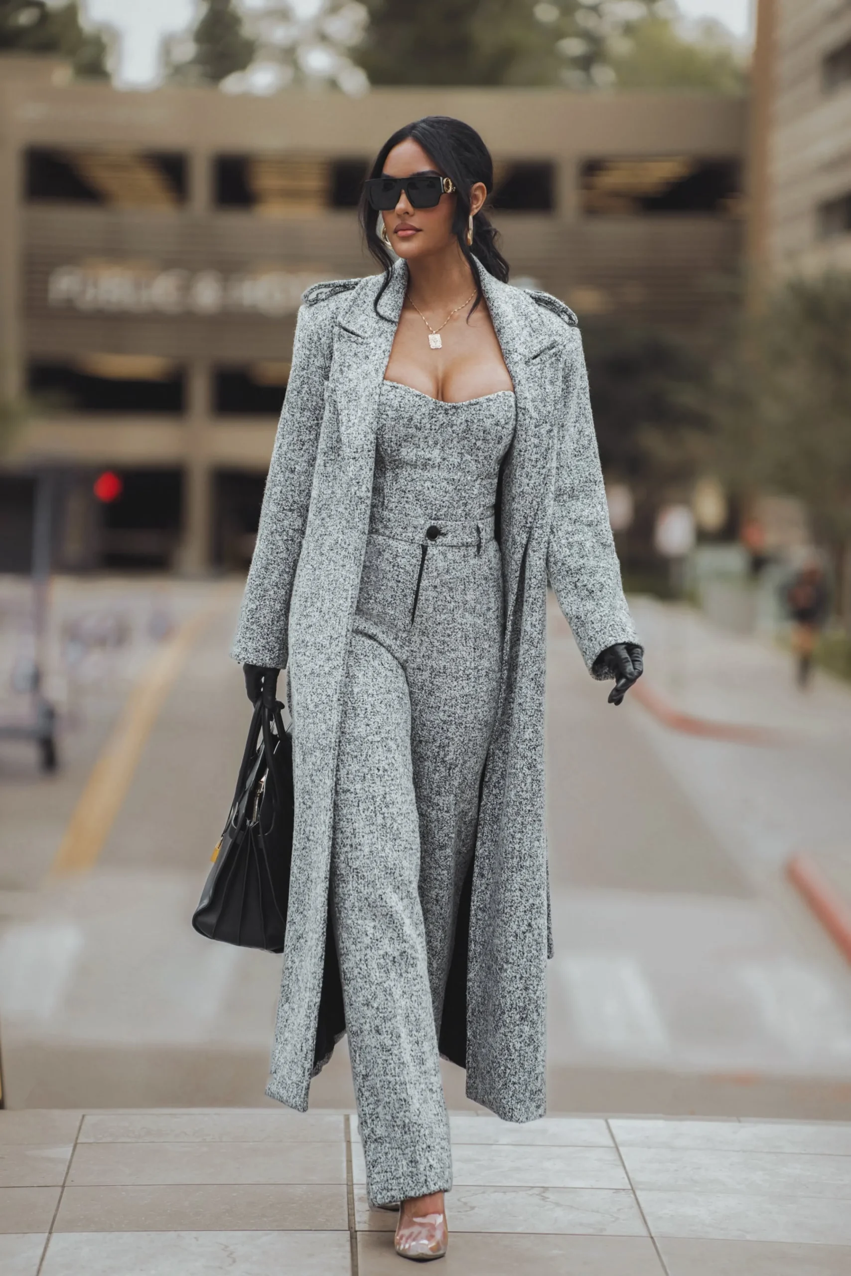 Lt. Grey Stay Sharp Tweed Trouser*JLUXLABEL New