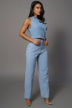 Medium Wash Denim Aline Jeans*JLUXLABEL Clearance