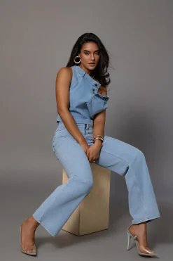 Medium Wash Denim Aline Jeans*JLUXLABEL Clearance