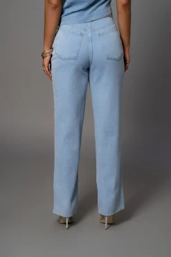 Medium Wash Denim Aline Jeans*JLUXLABEL Clearance