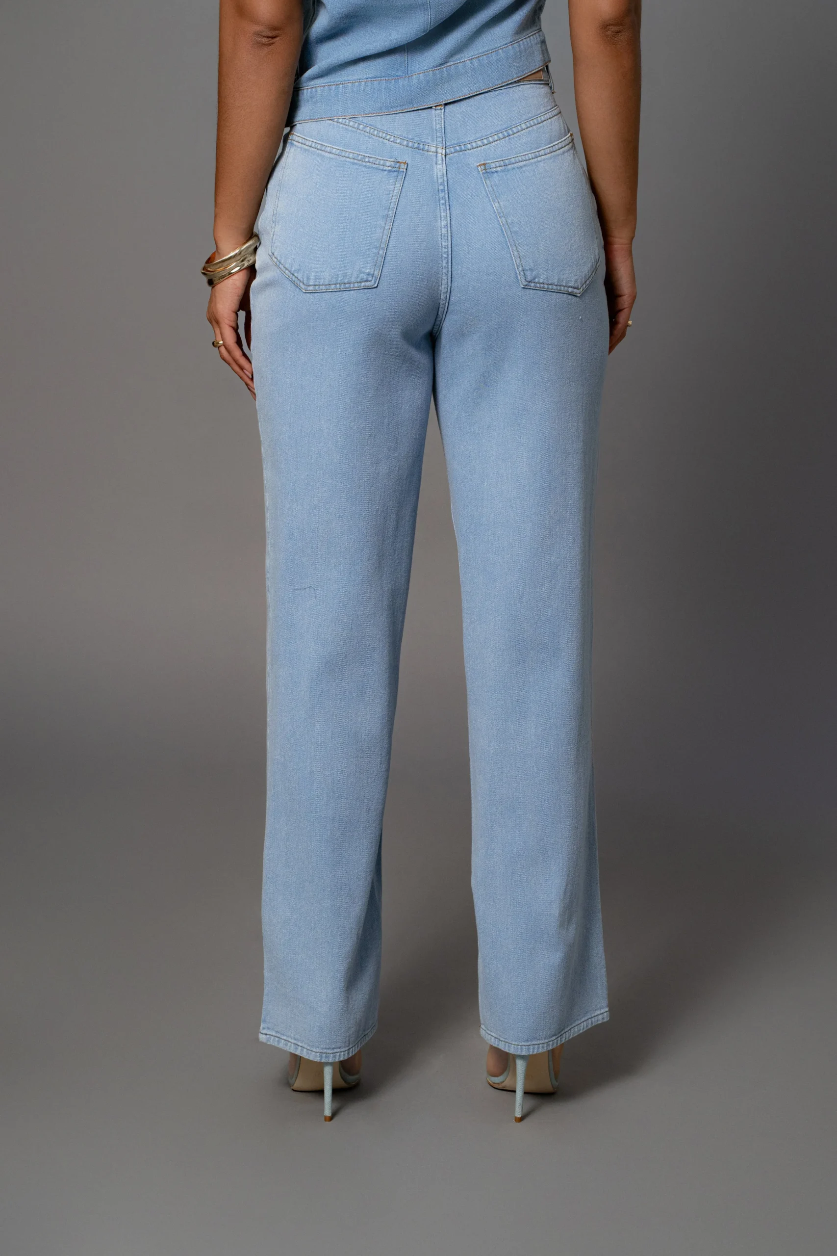 Medium Wash Denim Aline Jeans*JLUXLABEL Clearance