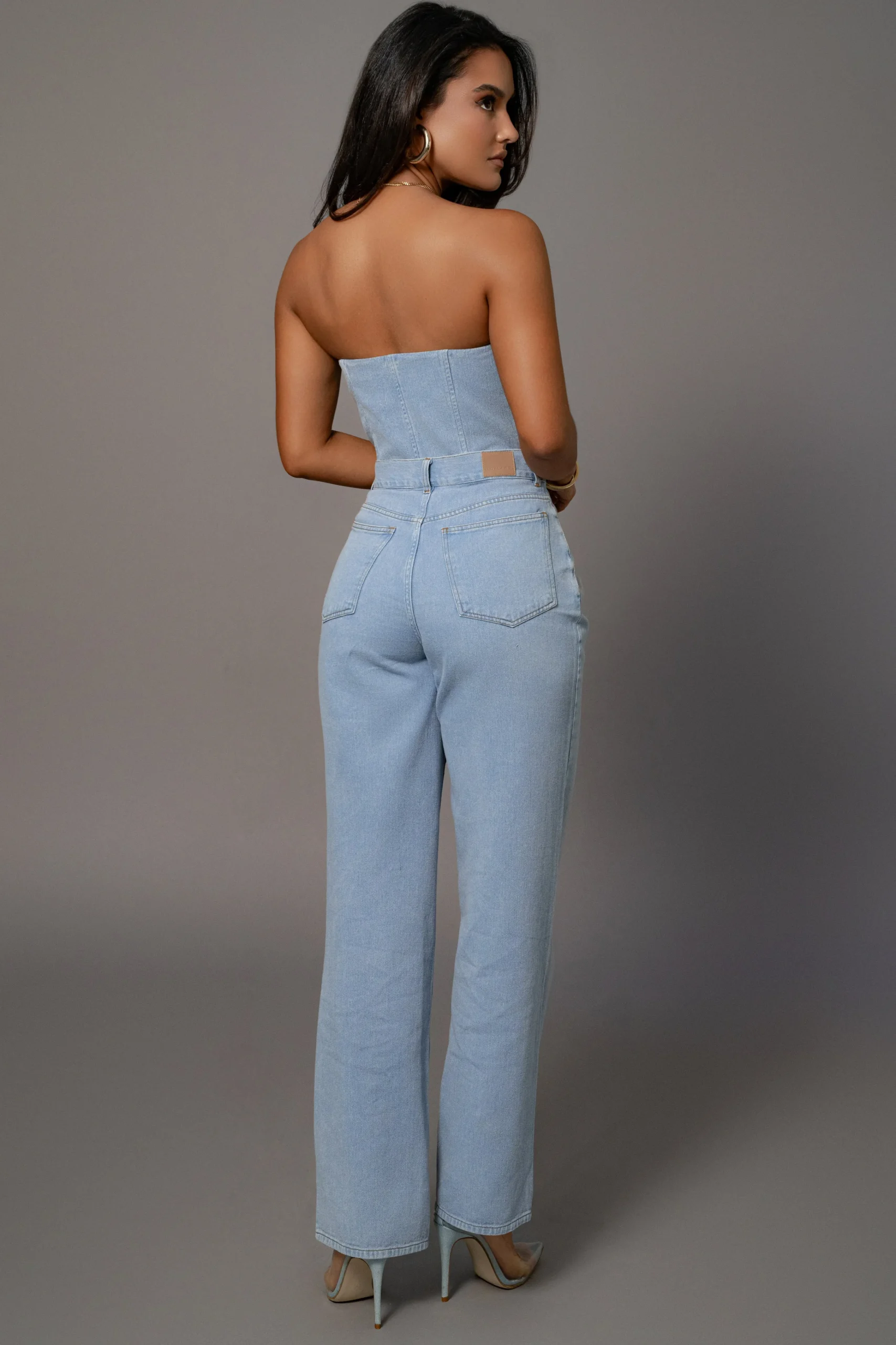 Medium Wash Denim Aline Jeans*JLUXLABEL Clearance