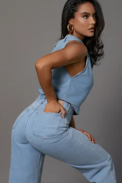 Medium Wash Denim Aline Jeans*JLUXLABEL Clearance