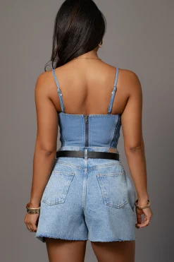 Medium Wash Denim Jourdan Shorts*JLUXLABEL Online