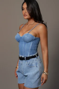 Medium Wash Denim Jourdan Shorts*JLUXLABEL Online