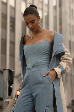 Medium Wash Fenix Reversible Denim Corset*JLUXLABEL Fashion