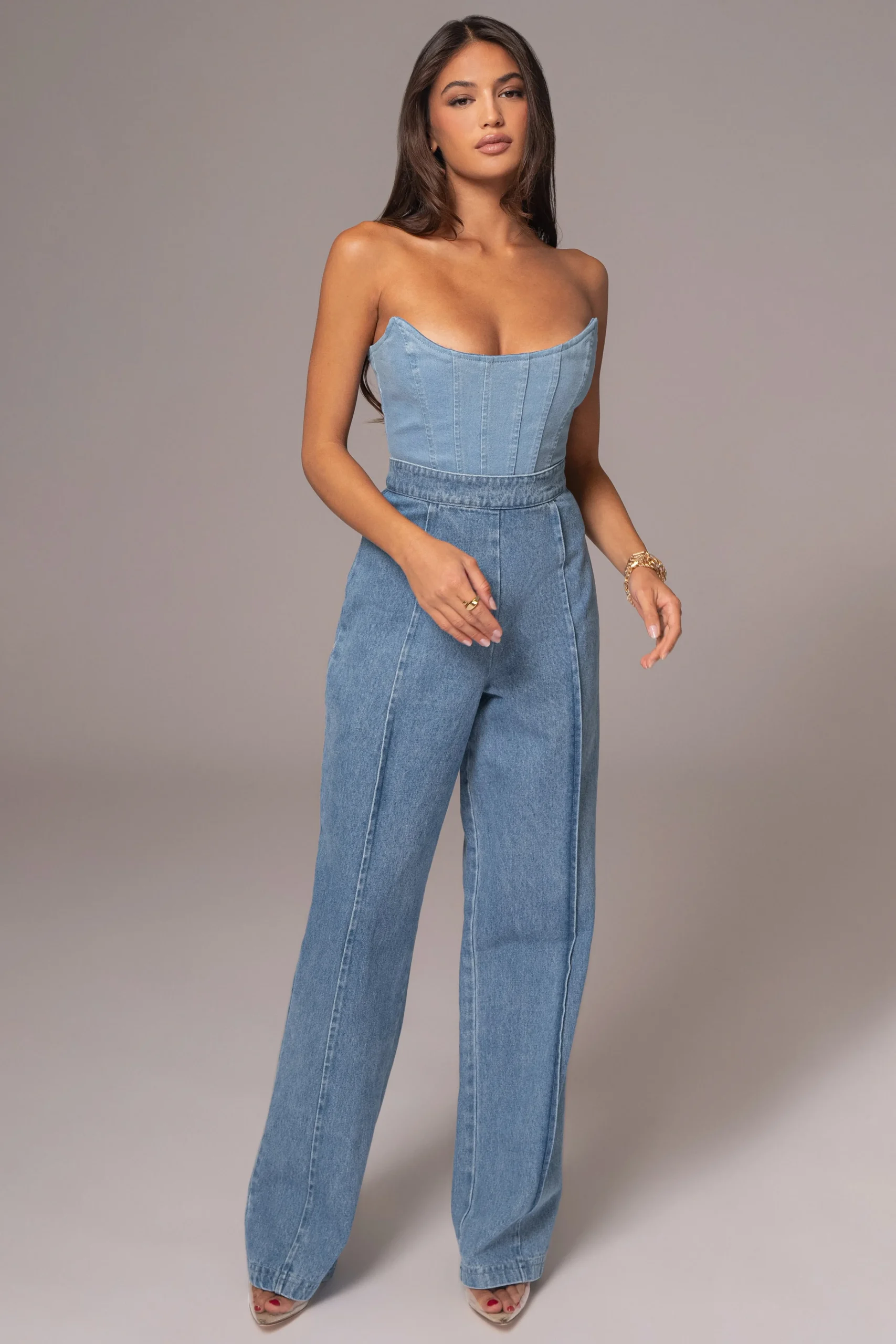 Medium Wash Fenix Reversible Denim Corset*JLUXLABEL Fashion