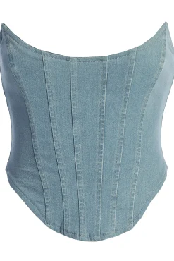 Medium Wash Fenix Reversible Denim Corset*JLUXLABEL Fashion