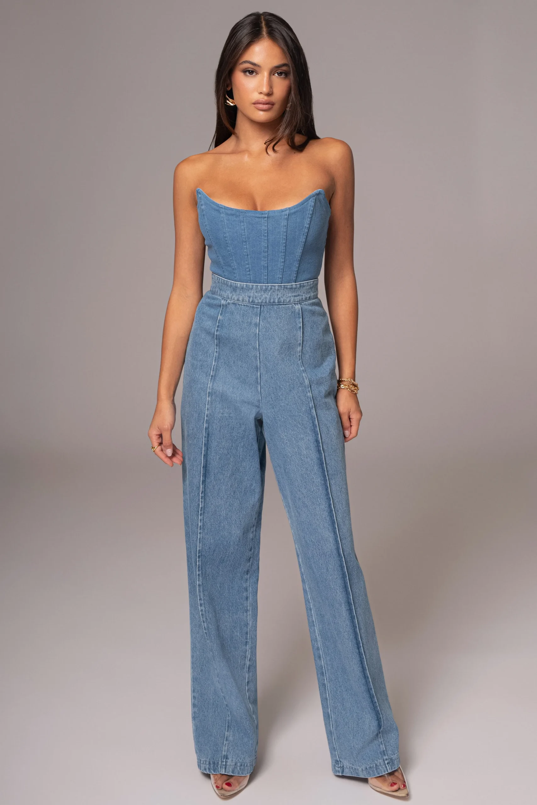 Medium Wash Fenix Reversible Denim Corset*JLUXLABEL Fashion