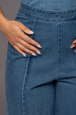 Medium Wash Stay Sharp Denim Trouser*JLUXLABEL Hot