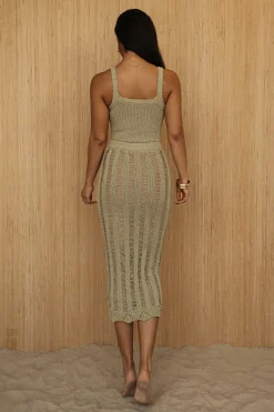 Moss Good Form Midi Skirt*JLUXLABEL Outlet