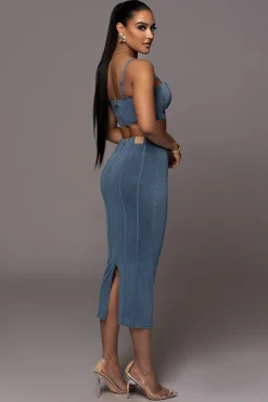 NAT LIV x Denim Eliana Skirt Set*JLUXLABEL Fashion