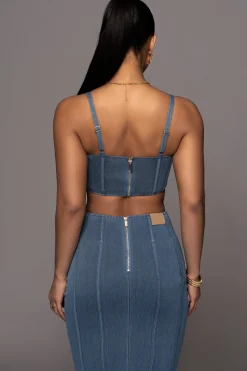 NAT LIV x Denim Eliana Skirt Set*JLUXLABEL Fashion