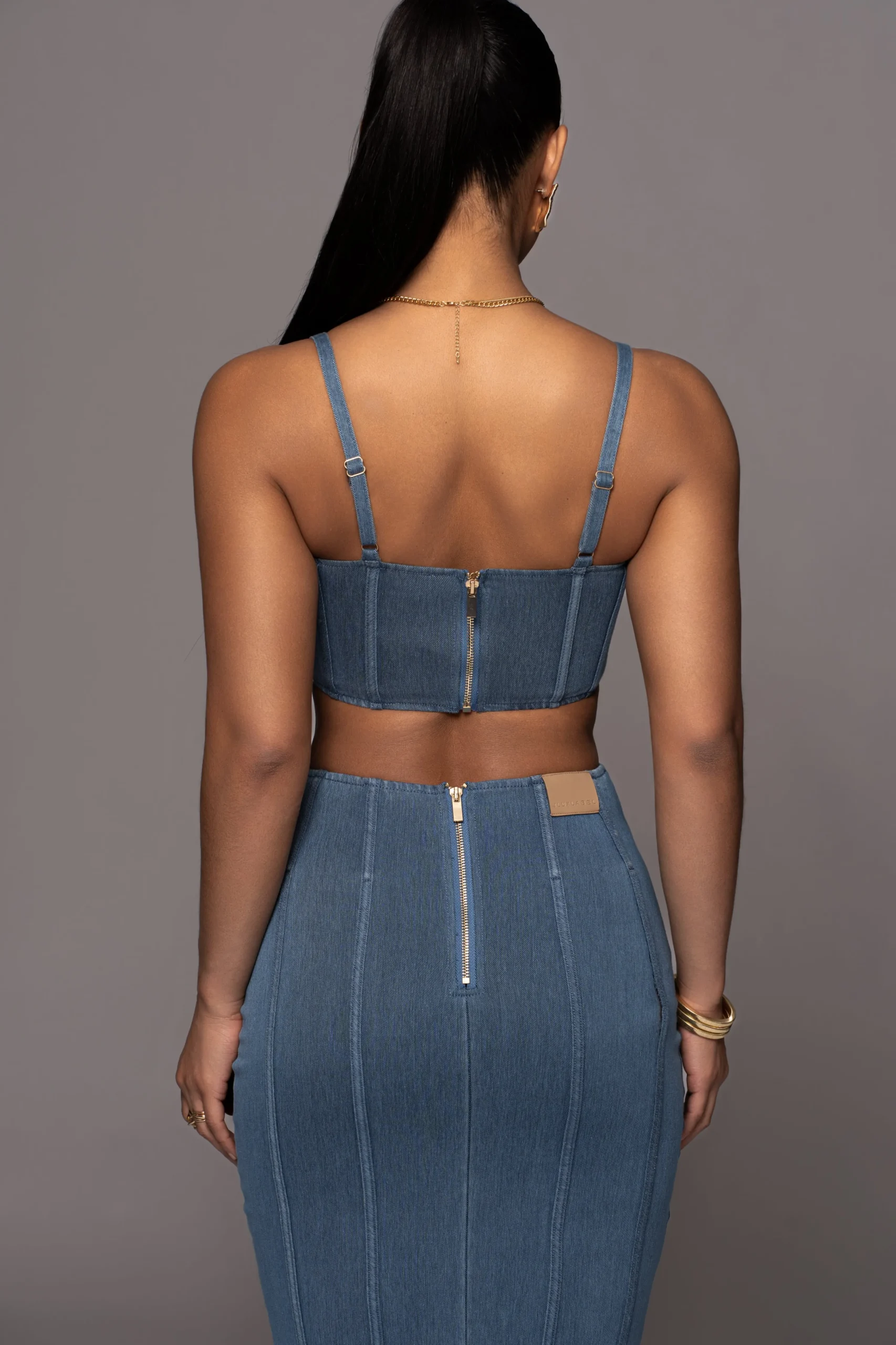 NAT LIV x Denim Eliana Skirt Set*JLUXLABEL Fashion