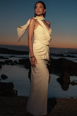 Natural Coastal Bliss Linen Bustier*JLUXLABEL New