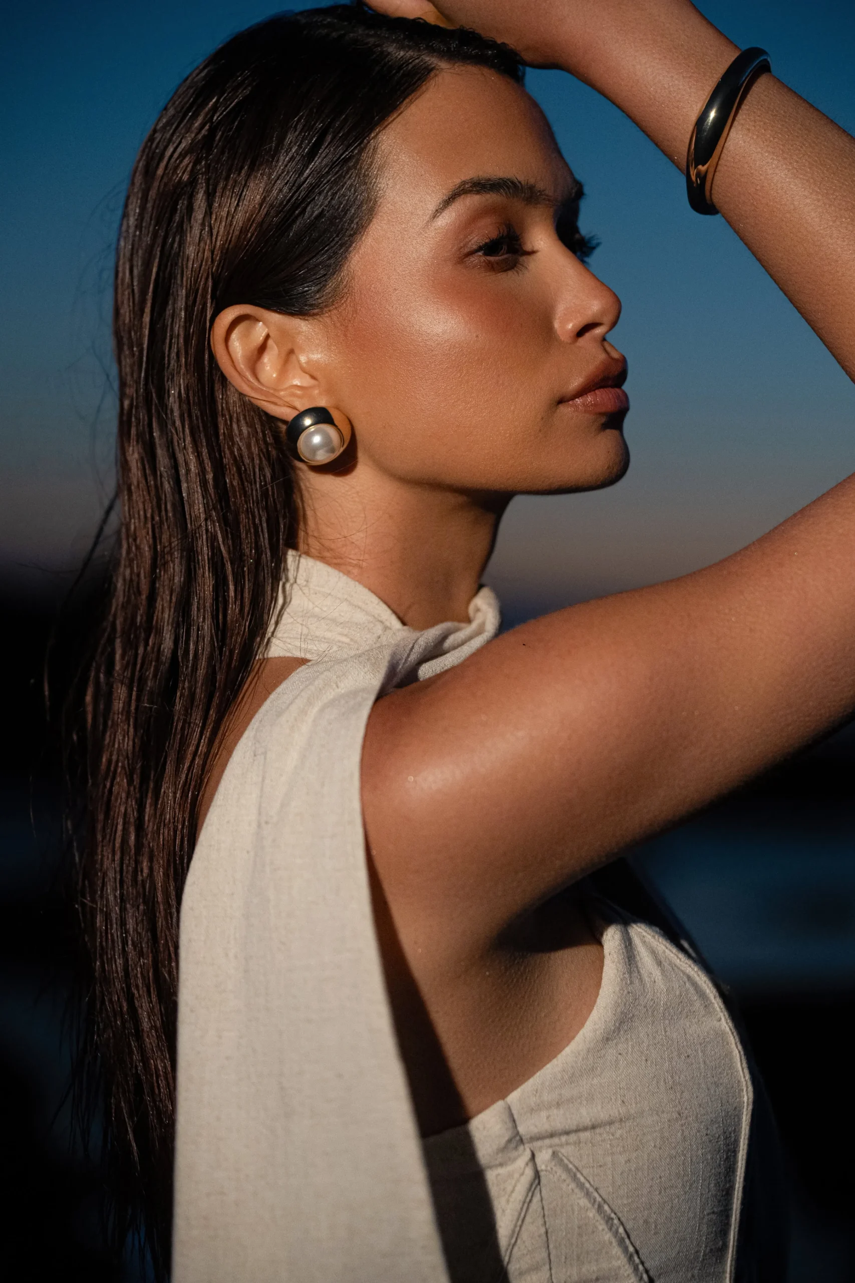 Natural Coastal Bliss Linen Bustier*JLUXLABEL New