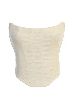 Natural Fenix Reversible Linen Corset*JLUXLABEL Outlet