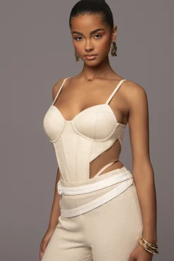 Natural Horizon Linen Corset*JLUXLABEL Hot