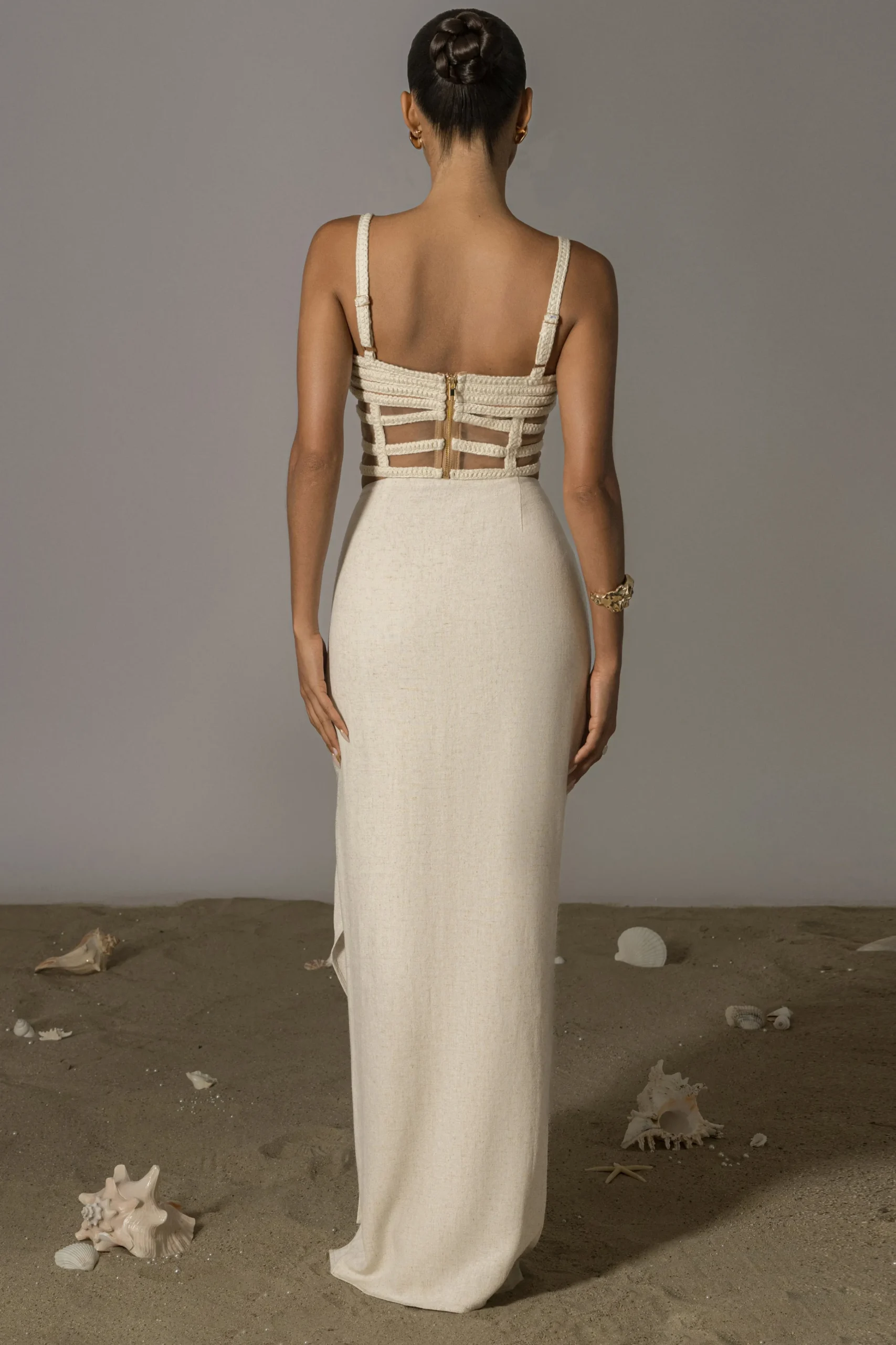 Natural Las Olas Linen Skirt*JLUXLABEL Sale