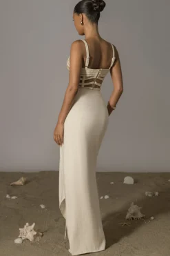 Natural Las Olas Linen Skirt*JLUXLABEL Sale