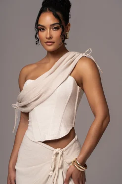 Natural New Obsession Draped Top*JLUXLABEL Online