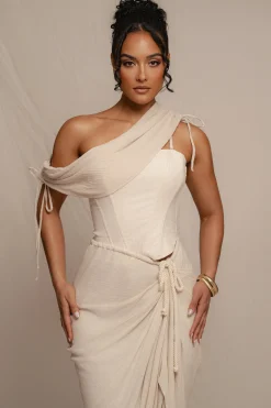 Natural New Obsession Draped Top*JLUXLABEL Online