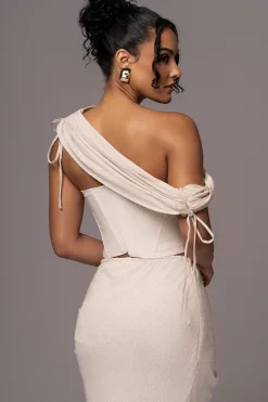 Natural New Obsession Draped Top*JLUXLABEL Online