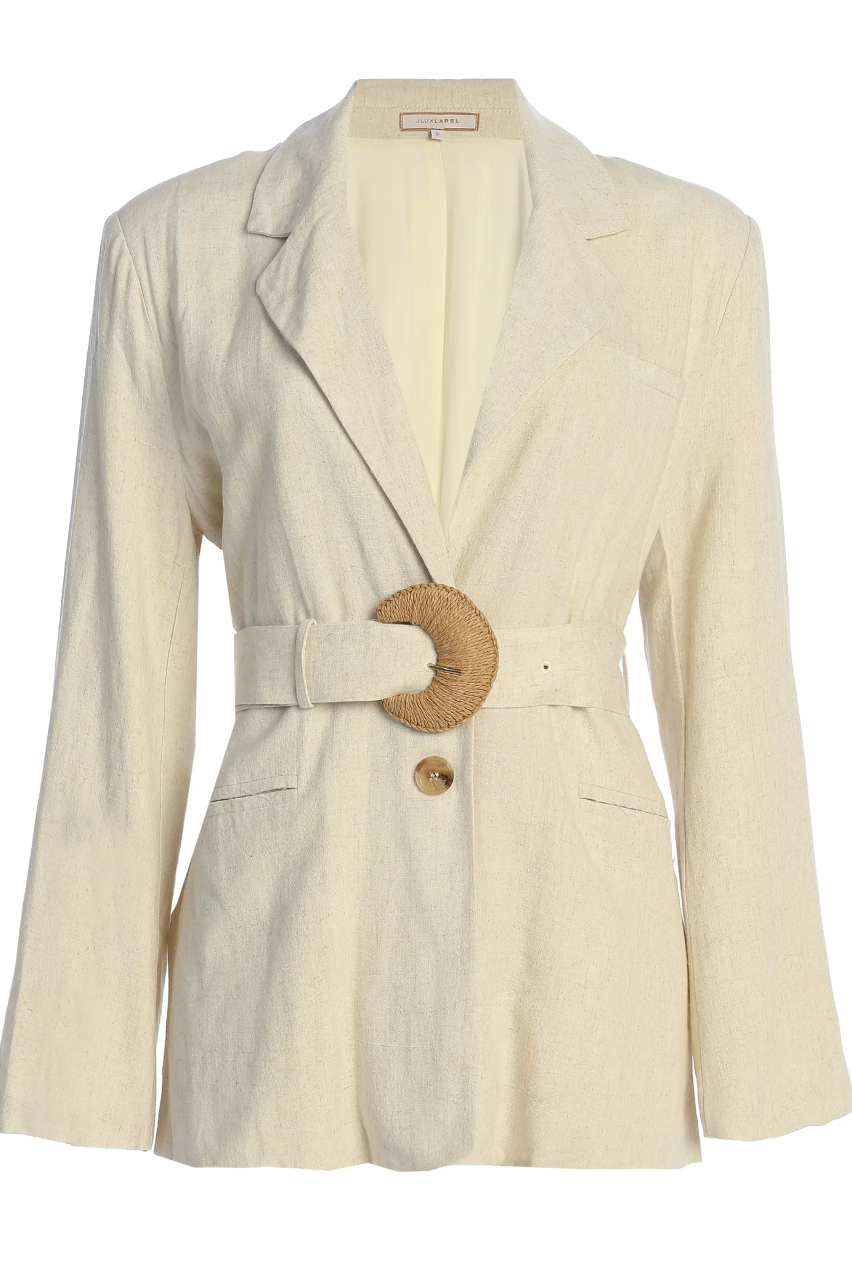 Natural Ocean Breeze Linen Blazer*JLUXLABEL Sale