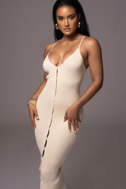 Natural Santos Ribbed Maxi Dress*JLUXLABEL Fashion