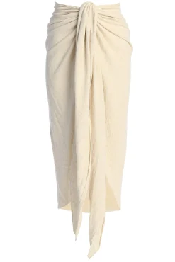 Natural SAYLOR LINEN SARONG*JLUXLABEL Hot