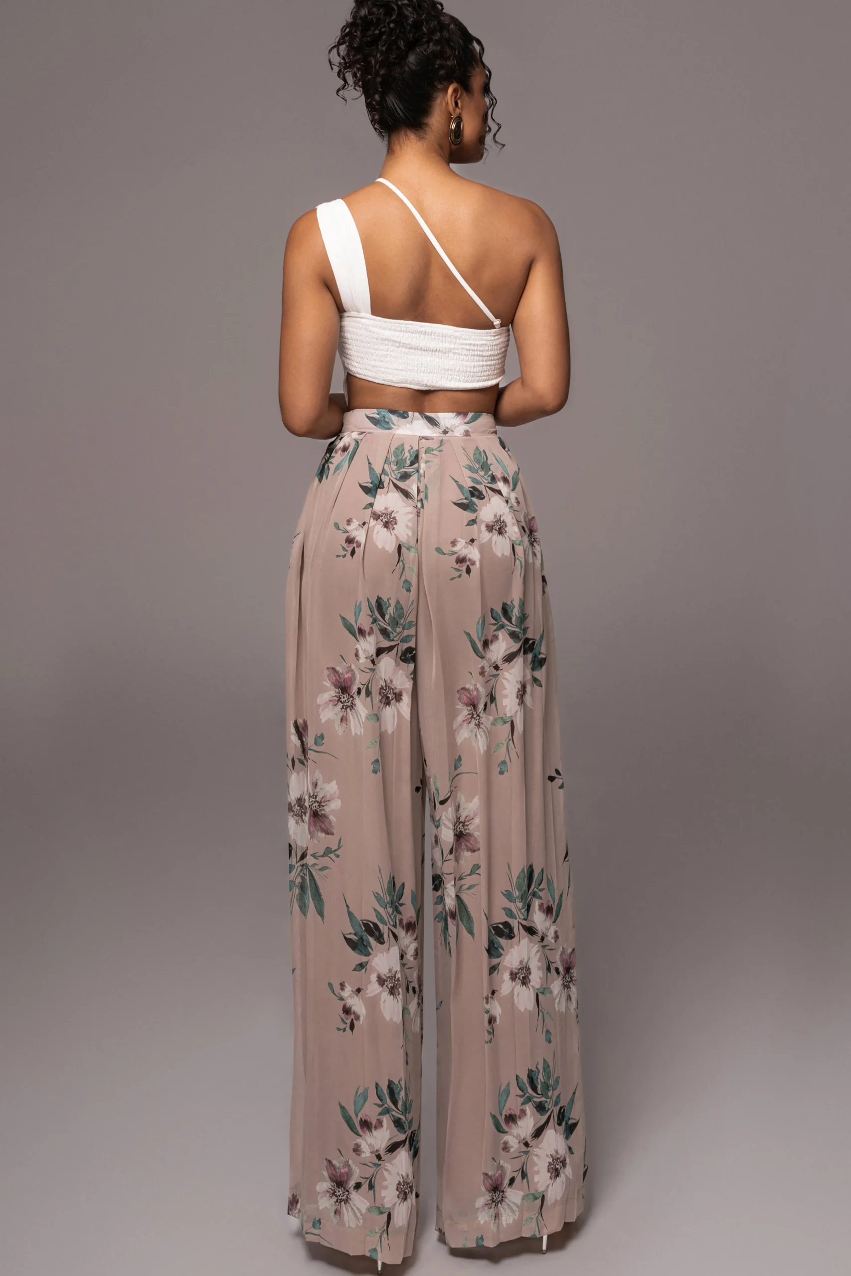 Natural Scenic One-Shoulder Linen Bodysuit*JLUXLABEL Hot