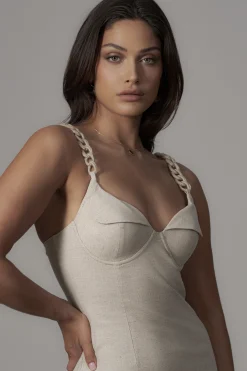 Natural Secret Hideout Linen Dress*JLUXLABEL Discount