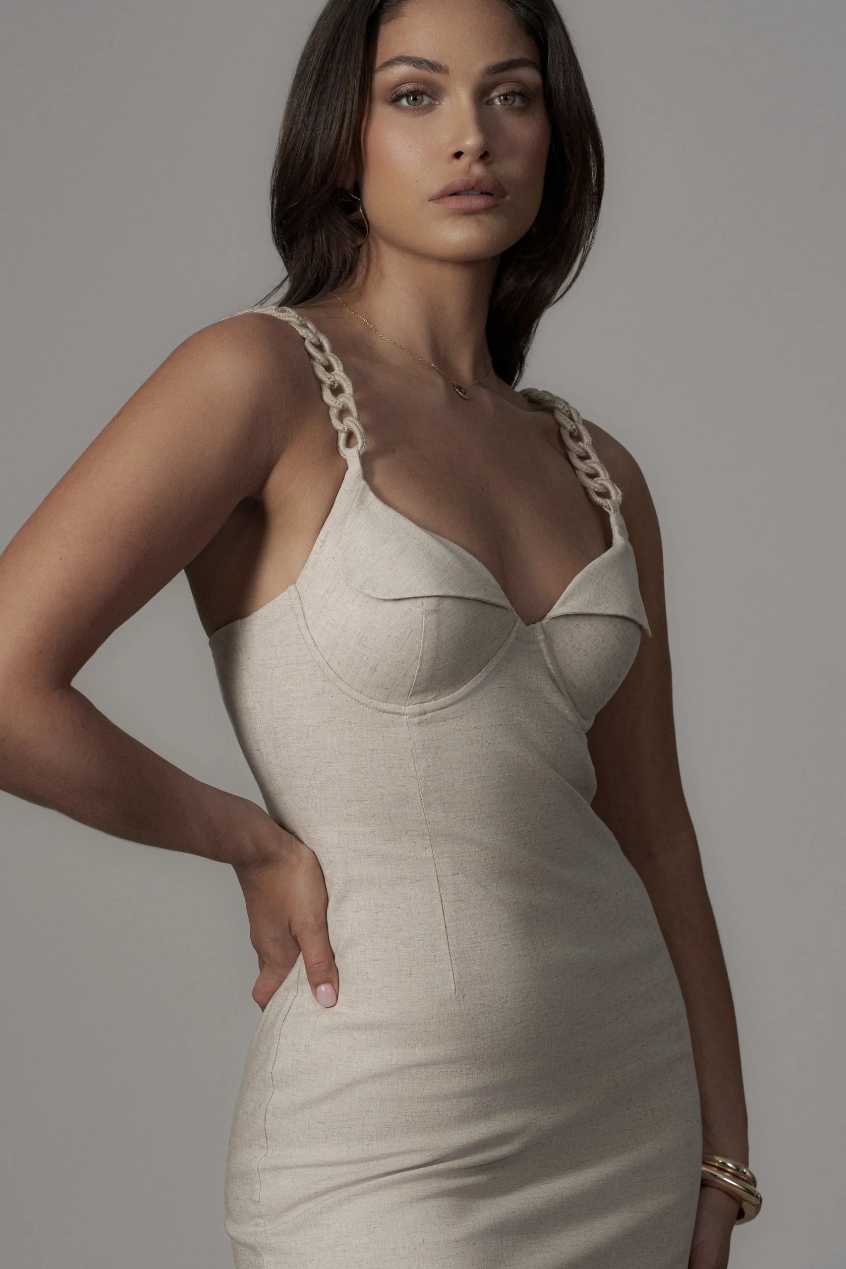 Natural Secret Hideout Linen Dress*JLUXLABEL Discount