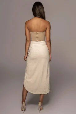 Natural Spring Ruched Linen Skirt*JLUXLABEL Outlet