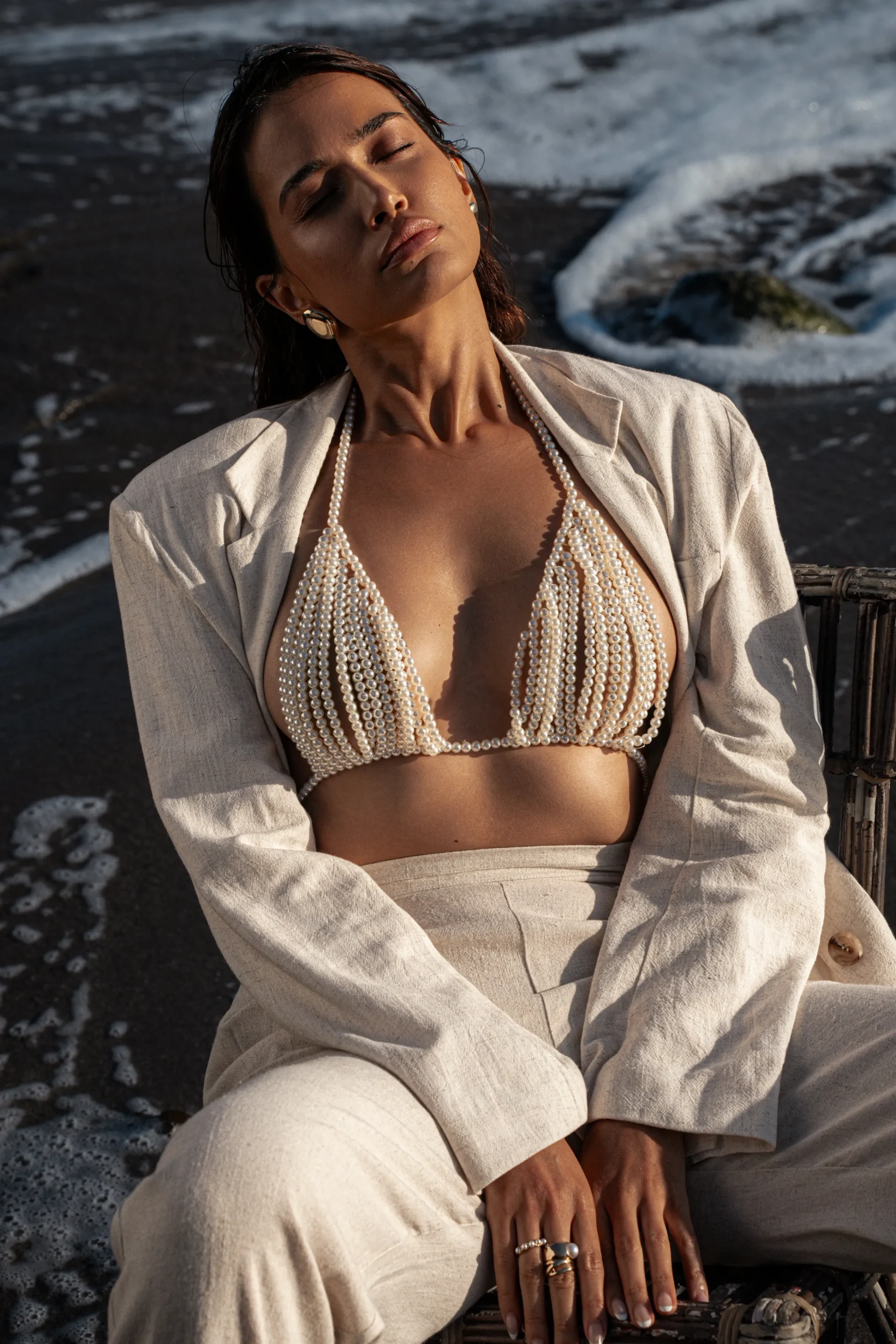 Natural Villa Views Linen Trousers*JLUXLABEL Outlet