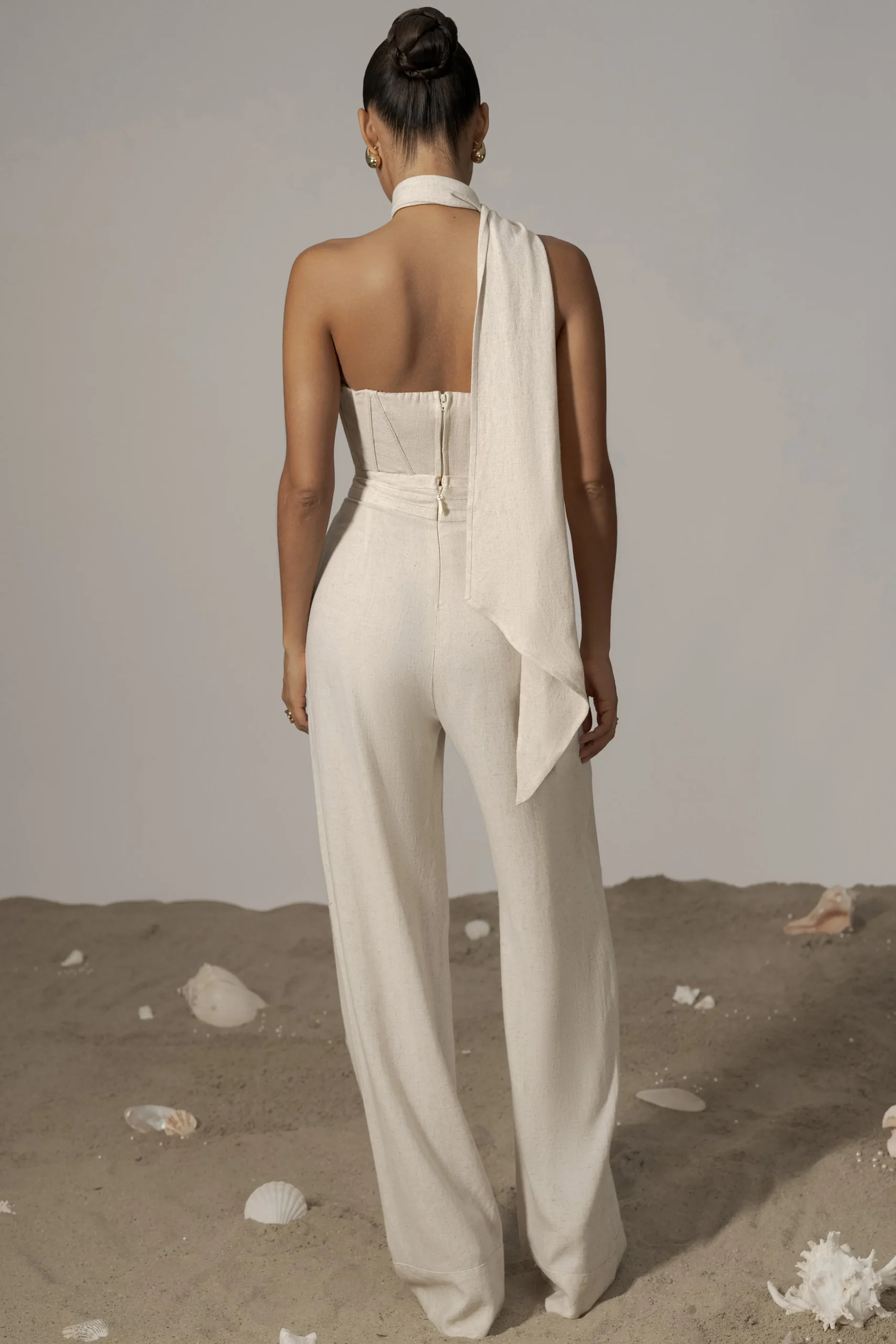 Natural Villa Views Linen Trousers*JLUXLABEL Outlet